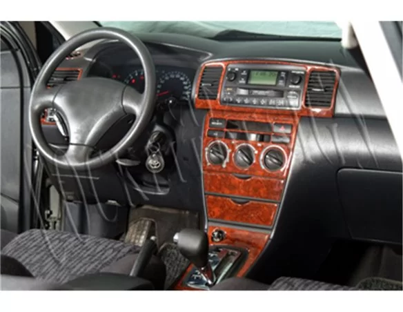 Toyota Corolla 03.02-05.04 3D Interior Dashboard Trim Kit Dash Trim Dekor 18-Parts - 1 - Interior Dash Trim Kit