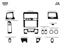 Toyota Corolla 03.97-02.02 3D Interior Dashboard Trim Kit Dash Trim Dekor 14-Parts - 1 - Interior Dash Trim Kit Toyota Corolla 03.97-02.02 3D Interior Dashboard Trim Kit Dash Trim Dekor 14-Parts - 1 - Interior Dash Trim Kit
