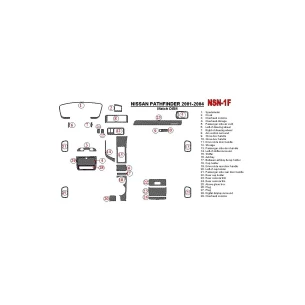 Nissan Pathfinder 2001-2004 OEM Compliance Interior BD Dash Trim Kit 2