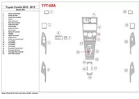 Toyota Corolla 2012-2013 Basic Set Interior BD Dash Trim Kit - 1 - Interior Dash Trim Kit Toyota Corolla 2012-2013 Basic Set Interior BD Dash Trim Kit - 1 - Interior Dash Trim Kit