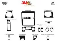Toyota Corona 03.97-12.03 3D Interior Dashboard Trim Kit Dash Trim Dekor 14-Parts - 1 - Interior Dash Trim Kit Toyota Corona 03.97-12.03 3D Interior Dashboard Trim Kit Dash Trim Dekor 14-Parts - 1 - Interior Dash Trim Kit