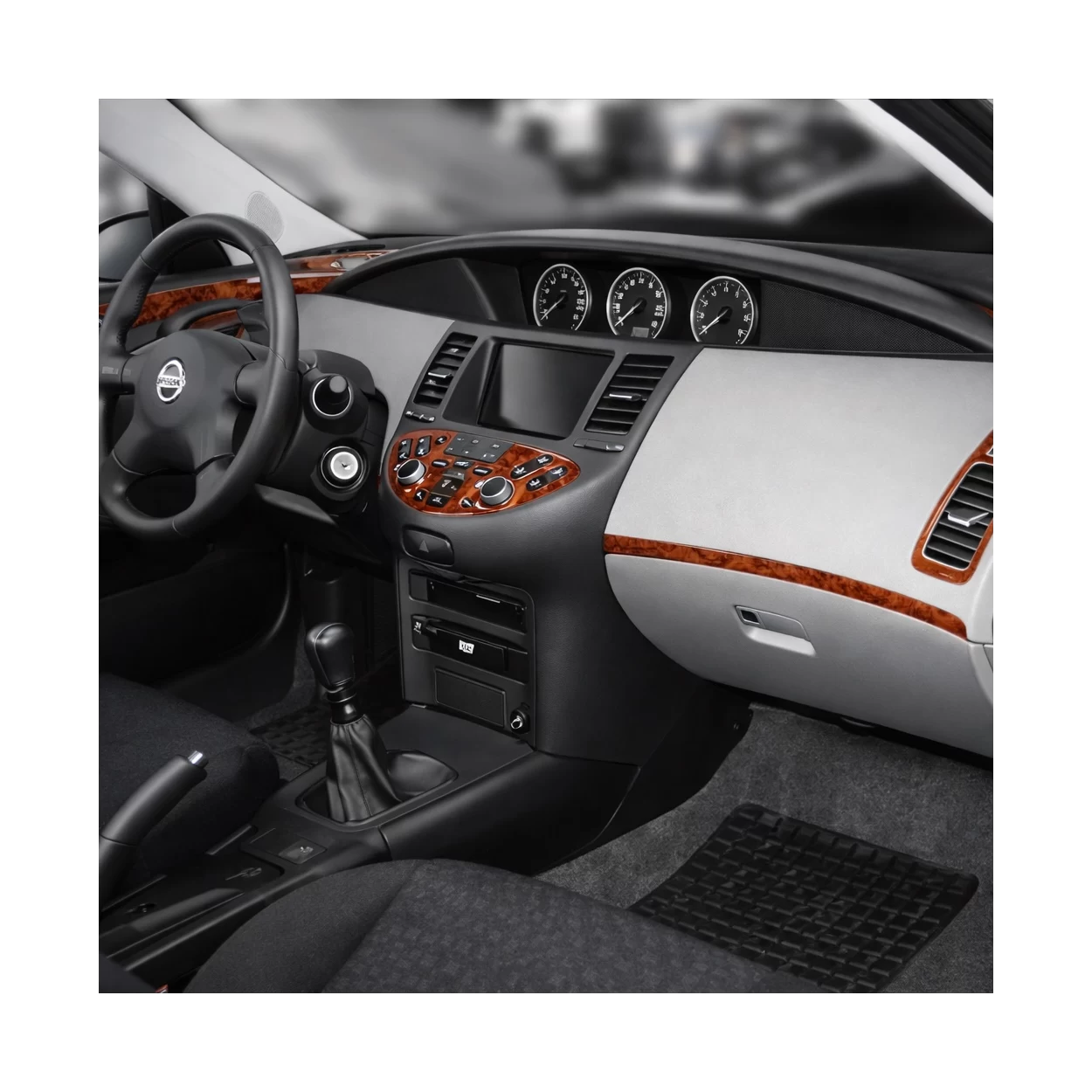 Nissan Primera 06.02-06.06 3D Interior Dashboard Trim Kit Dash Trim Dekor 12-Parts