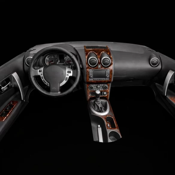 Nissan Qashqai 01.11-12.12 3D Interior Dashboard Trim Kit Dash Trim Dekor 19-Parts