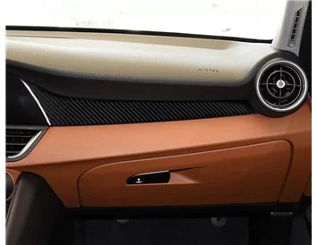 Alfa Romeo 2015 Giulia 952 3D Interior Dashboard Trim Kit Dash Trim Dekor 33-Parts - 5 - Interior Dash Trim Kit