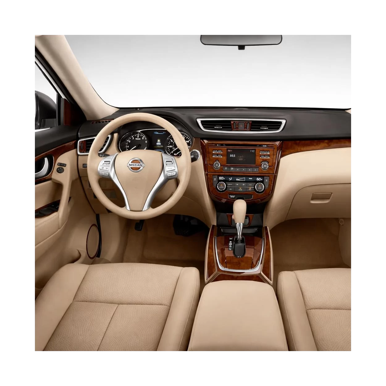 Nissan Qashqai 2013–2021 3D Interior Dashboard Trim Kit Dash Trim Dekor 45-Parts