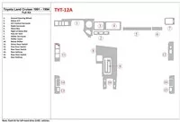 Toyota Land Cruiser 1990-1994 Full Set Interior BD Dash Trim Kit - 1 - Interior Dash Trim Kit Toyota Land Cruiser 1990-1994 Full Set Interior BD Dash Trim Kit - 1 - Interior Dash Trim Kit