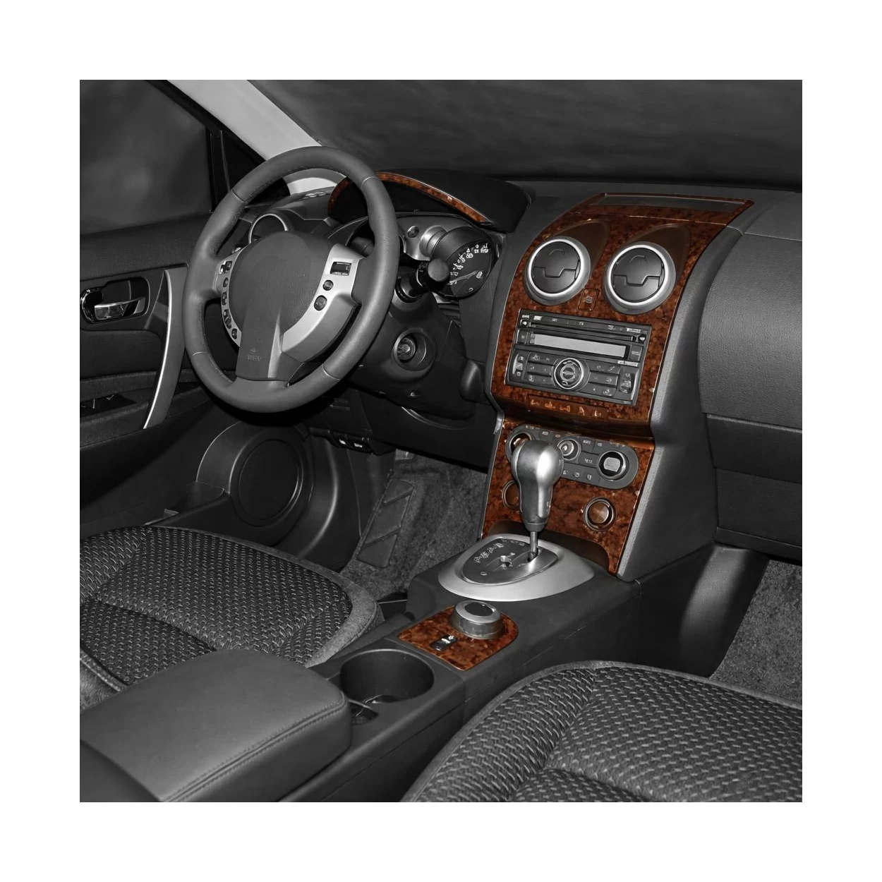 Nissan Roque 2011-UP Full Set, Without Center Speaker Interior BD Dash Trim Kit