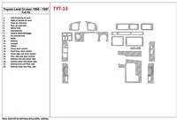 Toyota Land Cruiser 80 1995-1997 Full Set, 20 Parts set Interior BD Dash Trim Kit - 1 - Interior Dash Trim Kit Toyota Land Cruiser 80 1995-1997 Full Set, 20 Parts set Interior BD Dash Trim Kit - 1 - Interior Dash Trim Kit