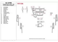 Toyota Pius V 2012-UP Full Set, Without NAVI Interior BD Dash Trim Kit - 1 - Interior Dash Trim Kit Toyota Pius V 2012-UP Full Set, Without NAVI Interior BD Dash Trim Kit - 1 - Interior Dash Trim Kit