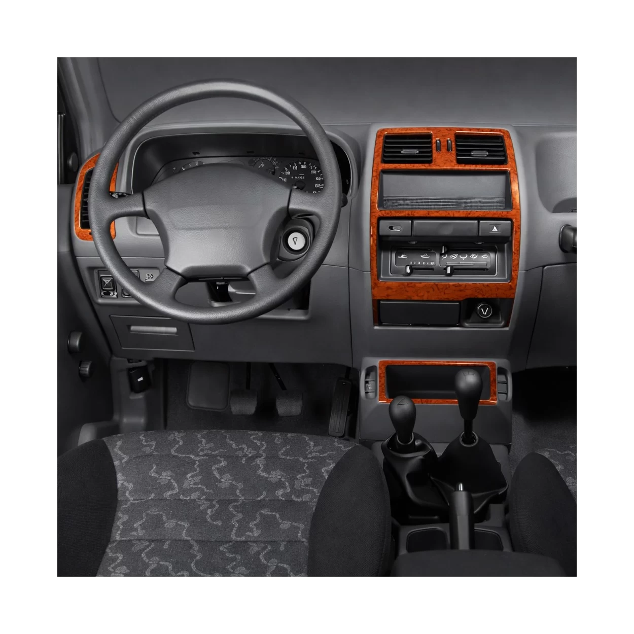 Nissan Terrano 4x4 05.96-12.02 3D Interior Dashboard Trim Kit Dash Trim Dekor 7-Parts