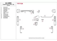 Toyota Prius C 2012-UP Full Set Interior BD Dash Trim Kit - 1 - Interior Dash Trim Kit Toyota Prius C 2012-UP Full Set Interior BD Dash Trim Kit - 1 - Interior Dash Trim Kit