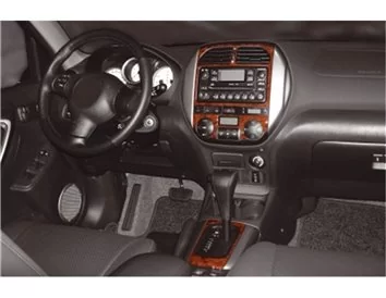 Toyota Rav 4 XA20 11.03-12.04 3D Interior Dashboard Trim Kit Dash Trim Dekor 4-Parts - 1 - Interior Dash Trim Kit