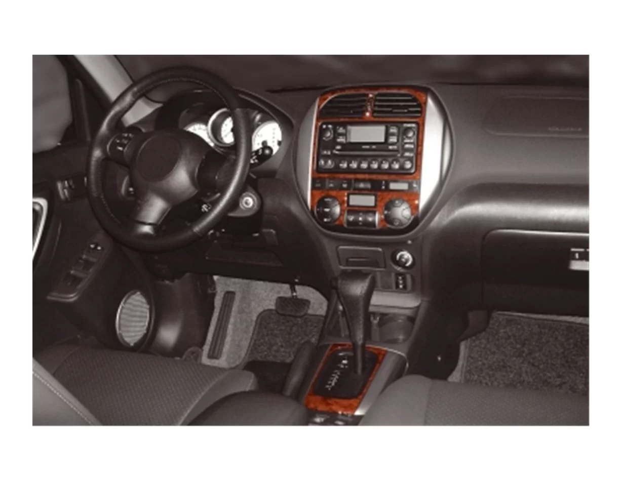 Toyota Rav 4 XA20 11.03-12.04 3D Interior Dashboard Trim Kit Dash Trim Dekor 4-Parts - 1 - Interior Dash Trim Kit
