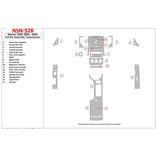 Nissan Z350 2006-2008 Full Set, Automatic Gear Interior BD Dash Trim Kit 2