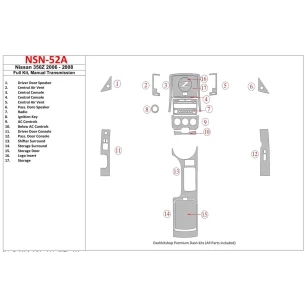 Nissan Z350 2006-2008 Full Set, Manual Gear Box Interior BD Dash Trim Kit 2