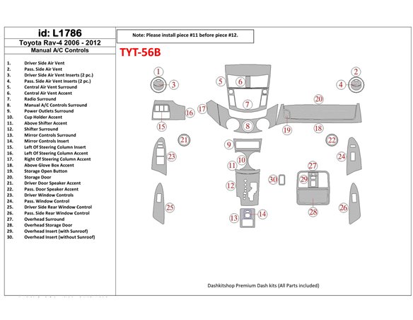 Renault Trafic 01.2015 3M 3D Car Tuning Interior Tuning Interior Customisation UK Right Hand Drive Australia Dashboard Trim Kit 