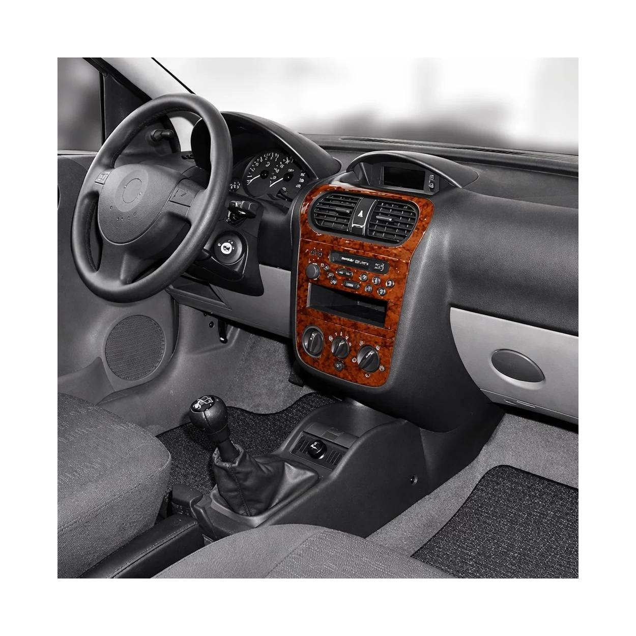 Opel Corsa C – Combo 08.00-06.06 3D Interior Dashboard Trim Kit Dash Trim Dekor 6-Parts
