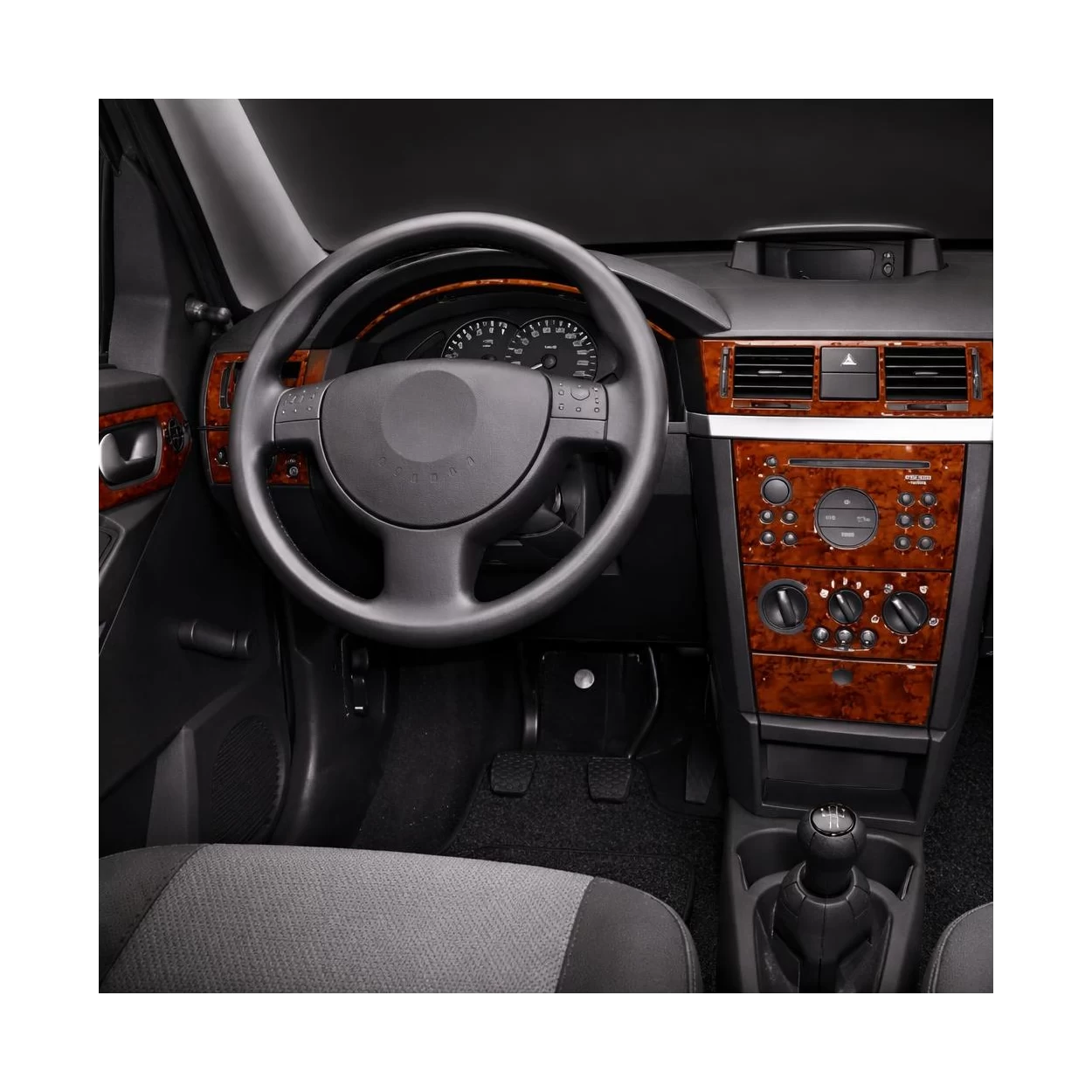 Opel Meriva 02.03-12.07 3D Interior Dashboard Trim Kit Dash Trim Dekor 17-Parts