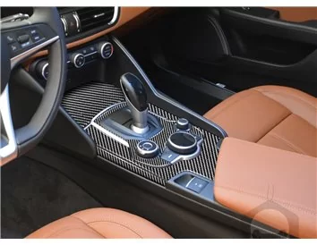 Alfa Romeo 2015 Giulia 952 3D Interior Dashboard Trim Kit Dash Trim Dekor 33-Parts - 7 - Interior Dash Trim Kit