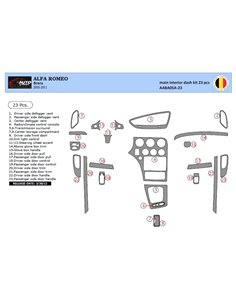 Alfa Romeo Brera 2005-2011 3D Interior Dashboard Trim Kit WHZ Dash Trim Dekor 22-Parts 2