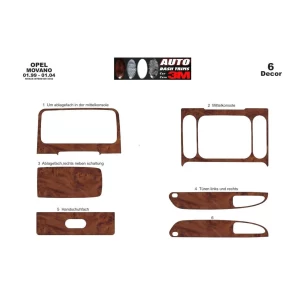 Opel Movano 01.99-12.03 3D Interior Dashboard Trim Kit Dash Trim Dekor 6-Parts 2
