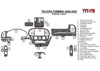 Toyota Tundra 2000-2002 2 Doors, Full Set, 25 Parts set Interior BD Dash Trim Kit - 1 - Interior Dash Trim Kit Toyota Tundra 2000-2002 2 Doors, Full Set, 25 Parts set Interior BD Dash Trim Kit - 1 - Interior Dash Trim Kit