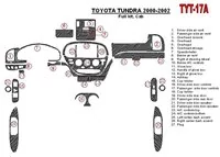 Toyota Tundra 2000-2002 4 Doors, Full Set, 27 Parts set Interior BD Dash Trim Kit - 1 - Interior Dash Trim Kit Toyota Tundra 2000-2002 4 Doors, Full Set, 27 Parts set Interior BD Dash Trim Kit - 1 - Interior Dash Trim Kit