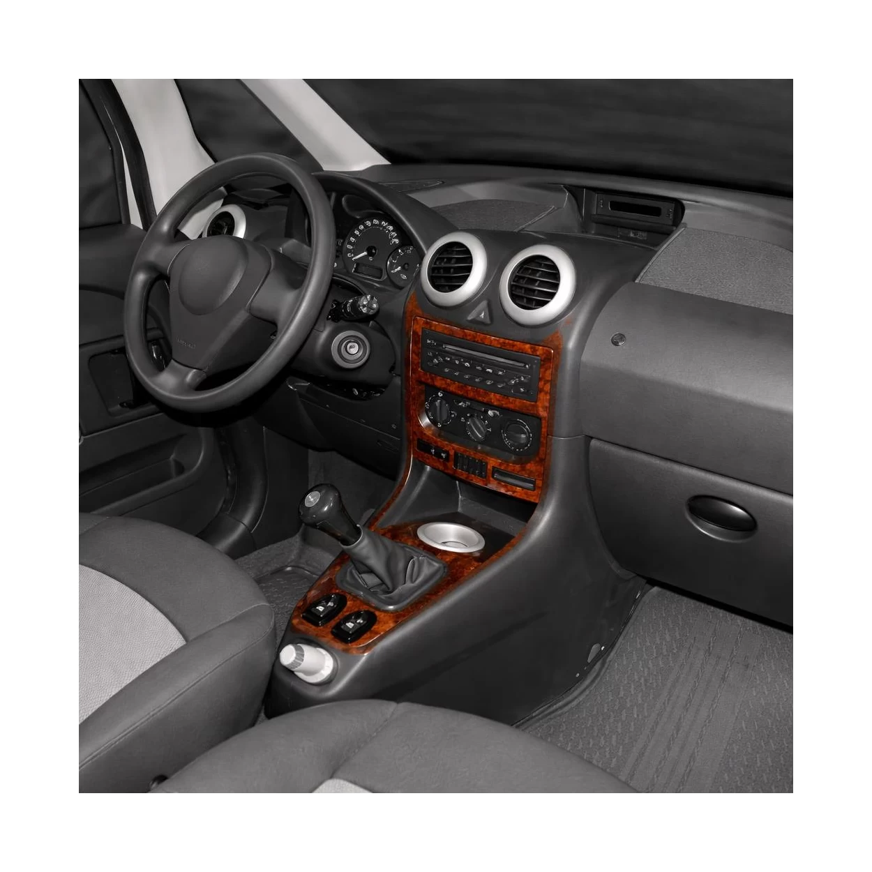 Peugeot 1007 04.2005 3D Interior Dashboard Trim Kit Dash Trim Dekor 2-Parts