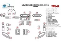 Volkswagen Beetle 1998-2001 Basic Set Interior BD Dash Trim Kit - 3 - Interior Dash Trim Kit Volkswagen Beetle 1998-2001 Basic Set Interior BD Dash Trim Kit - 3 - Interior Dash Trim Kit