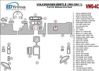Volkswagen Beetle 1998-2001 Full Set, Without Armrest, 32 Parts set, Interior BD Dash Trim Kit - 3 - Interior Dash Trim Kit Volkswagen Beetle 1998-2001 Full Set, Without Armrest, 32 Parts set, Interior BD Dash Trim Kit - 3 - Interior Dash Trim Kit