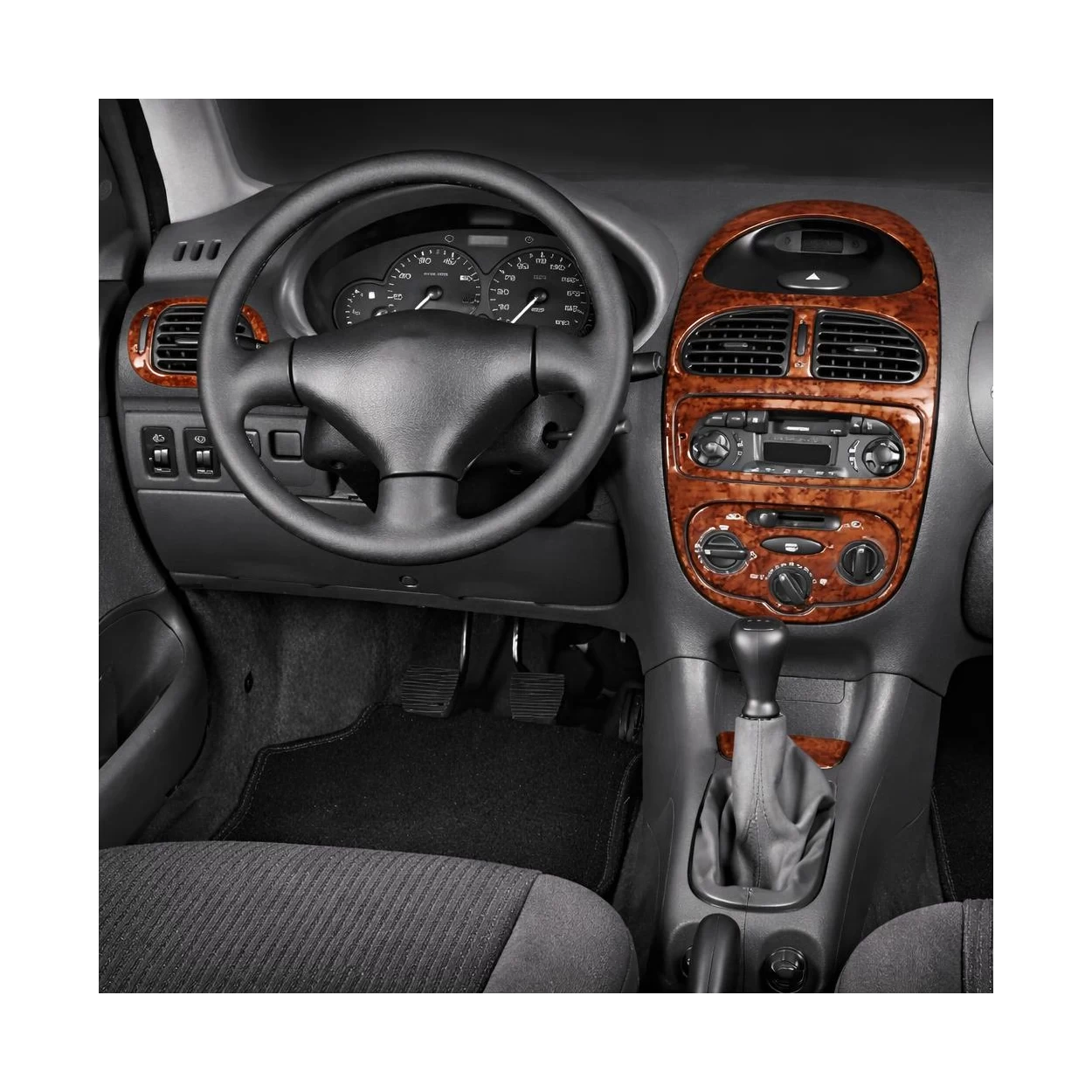 Peugeot 206 10.98-09.01 3D Interior Dashboard Trim Kit Dash Trim Dekor 8-Parts