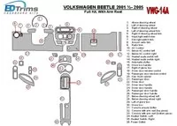 Volkswagen Beetle 2001-2005 Full Set Interior BD Dash Trim Kit - 3 - Interior Dash Trim Kit Volkswagen Beetle 2001-2005 Full Set Interior BD Dash Trim Kit - 3 - Interior Dash Trim Kit
