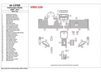 Volkswagen Beetle 2006-2011 Full Set, Soft roof-Coupe Not-Cabrio Interior BD Dash Trim Kit - 1 - Interior Dash Trim Kit Volkswagen Beetle 2006-2011 Full Set, Soft roof-Coupe Not-Cabrio Interior BD Dash Trim Kit - 1 - Interior Dash Trim Kit