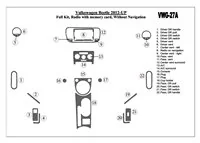 Volkswagen Beetle 2012-UP Full Set, Audio SD Card, Without NAVI Interior BD Dash Trim Kit - 1 - Interior Dash Trim Kit Volkswagen Beetle 2012-UP Full Set, Audio SD Card, Without NAVI Interior BD Dash Trim Kit - 1 - Interior Dash Trim Kit