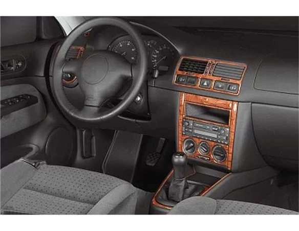 Volkswagen Bora 10.98-12.08 3D Interior Dashboard Trim Kit Dash Trim Dekor 19-Parts - 1 - Interior Dash Trim Kit