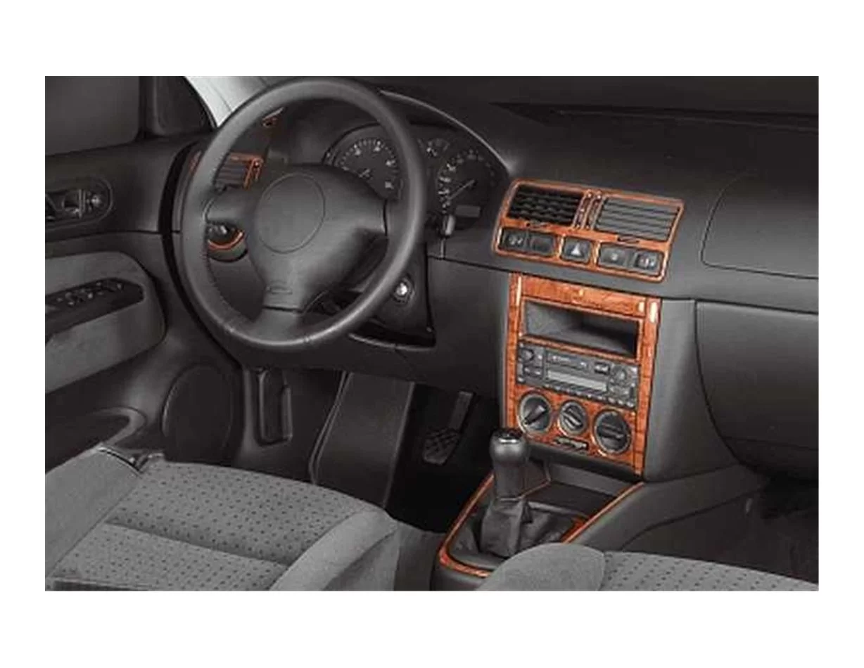 Volkswagen Bora 10.98-12.08 3D Interior Dashboard Trim Kit Dash Trim Dekor 19-Parts - 1 - Interior Dash Trim Kit