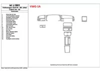 Volkswagen Cabrio 1994-2002 Automatic Gearbox, 18 Parts set Interior BD Dash Trim Kit - 1 - Interior Dash Trim Kit Volkswagen Cabrio 1994-2002 Automatic Gearbox, 18 Parts set Interior BD Dash Trim Kit - 1 - Interior Dash Trim Kit