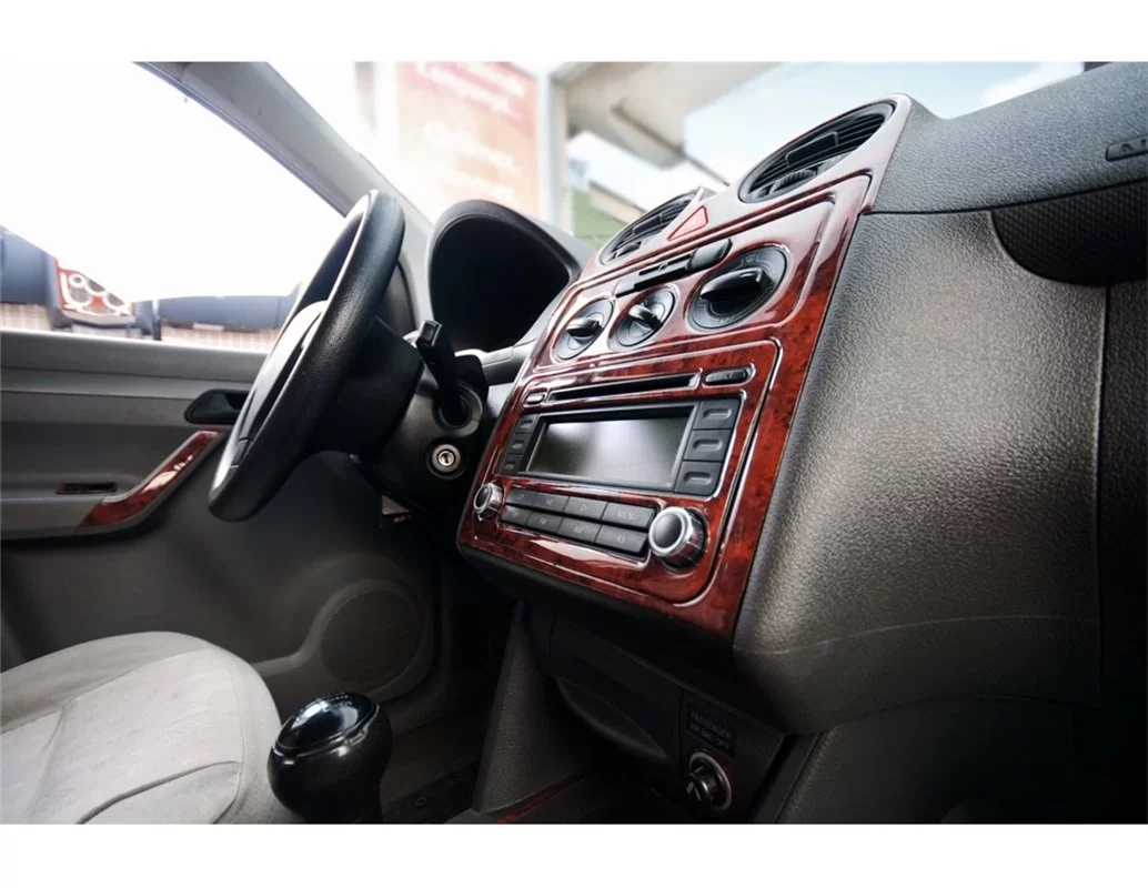 Volkswagen Caddy 01.04-08.09 3D Interior Dashboard Trim Kit Dash Trim Dekor 16-Parts - 1 - Interior Dash Trim Kit