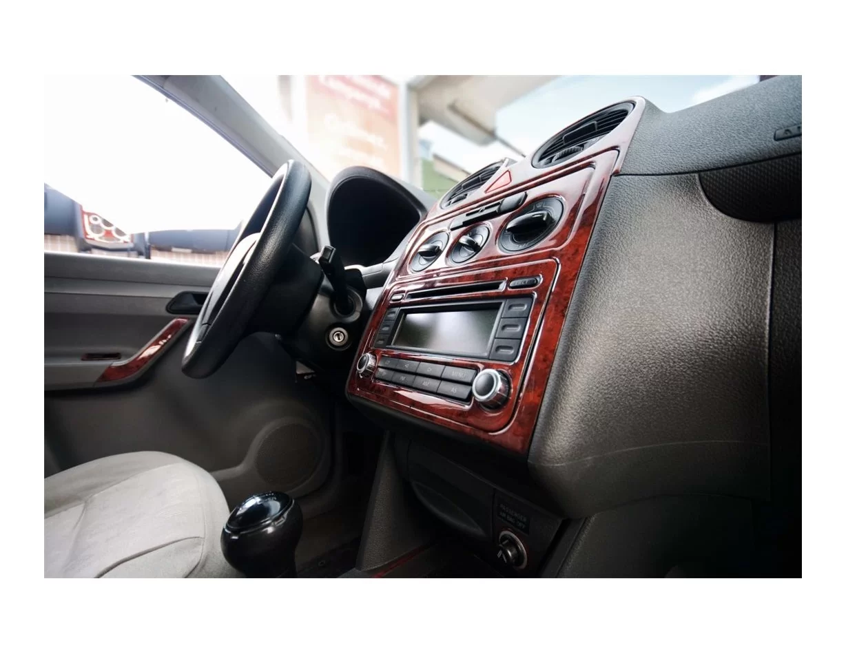 Volkswagen Caddy 01.04-08.09 3D Interior Dashboard Trim Kit Dash Trim Dekor 16-Parts - 1 - Interior Dash Trim Kit