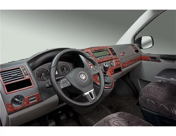 Volkswagen Carevelle T6 09.2009 3D Interior Dashboard Trim Kit Dash Trim Dekor 37-Parts - 1 - Interior Dash Trim Kit