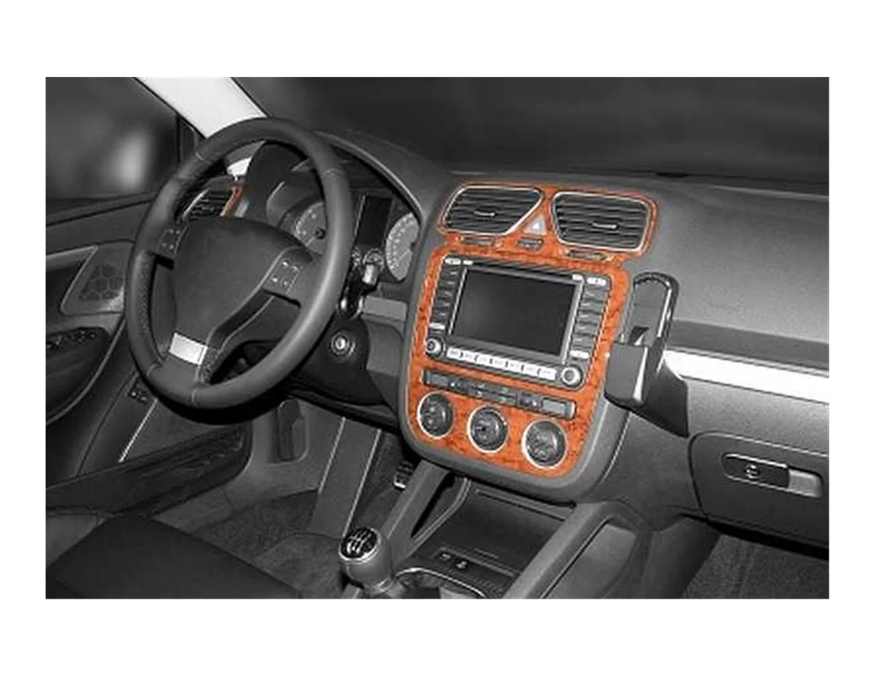 Volkswagen Eos 09.05-12.10 3D Interior Dashboard Trim Kit Dash Trim Dekor 9-Parts - 1 - Interior Dash Trim Kit