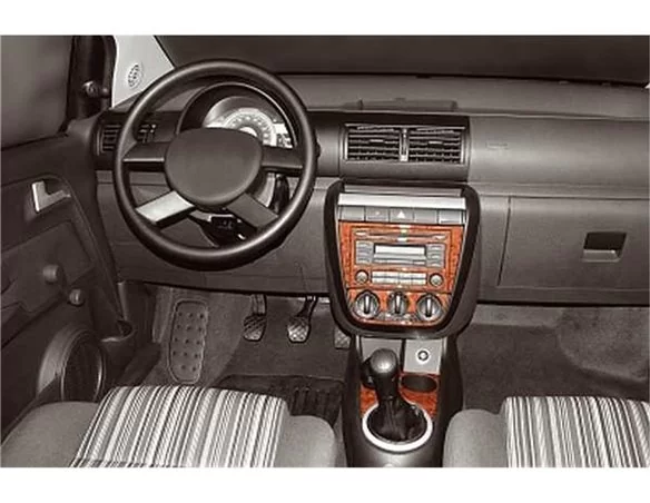Volkswagen Fox 09.2005 3D Interior Dashboard Trim Kit Dash Trim Dekor 9-Parts - 1 - Interior Dash Trim Kit