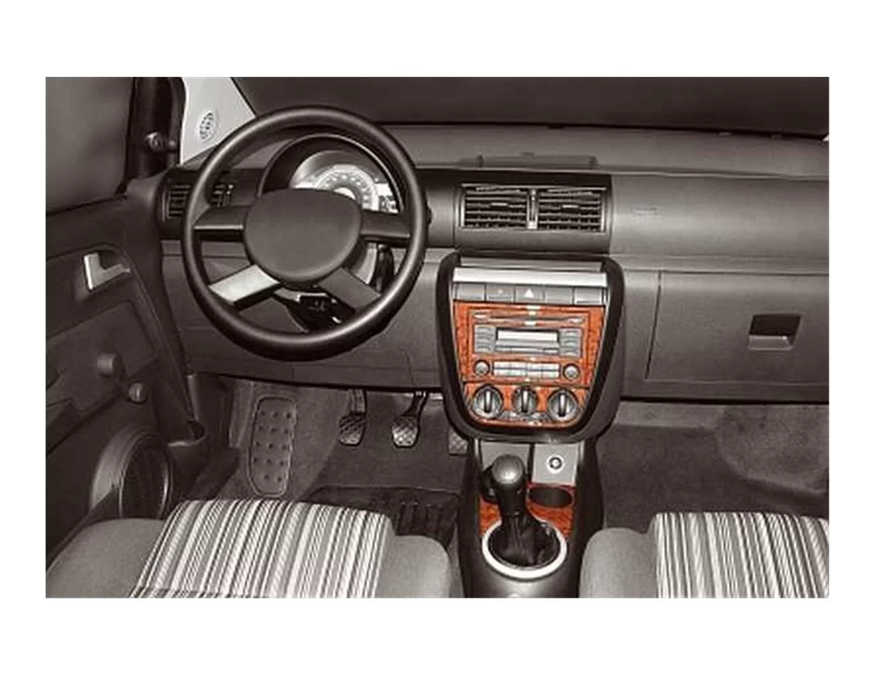 Volkswagen Fox 09.2005 3D Interior Dashboard Trim Kit Dash Trim Dekor 9-Parts - 1 - Interior Dash Trim Kit