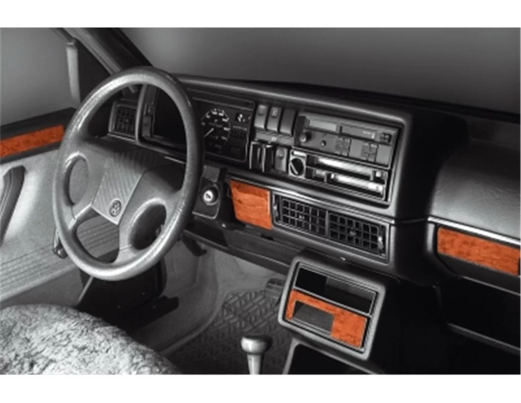 Volkswagen Golf II Jetta II 01.85-07.91 3D Interior Dashboard Trim Kit Dash Trim Dekor 13-Parts - 1 - Interior Dash Trim Kit