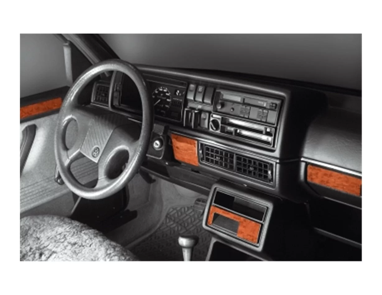 Volkswagen Golf II Jetta II 01.85-07.91 3D Interior Dashboard Trim Kit Dash Trim Dekor 13-Parts - 1 - Interior Dash Trim Kit