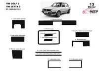 Volkswagen Golf II Jetta II 01.85-07.91 3D Interior Dashboard Trim Kit Dash Trim Dekor 13-Parts - 2 - Interior Dash Trim Kit Volkswagen Golf II Jetta II 01.85-07.91 3D Interior Dashboard Trim Kit Dash Trim Dekor 13-Parts - 2 - Interior Dash Trim Kit