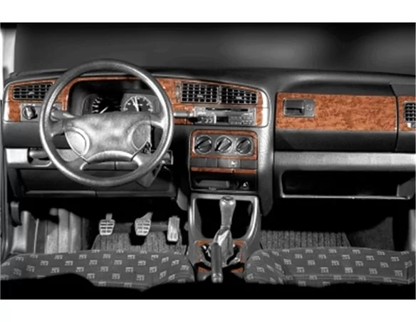 Volkswagen Golf III 08.91-03.95 3D Interior Dashboard Trim Kit Dash Trim Dekor 20-Parts - 1 - Interior Dash Trim Kit