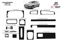 Volkswagen Golf III 08.91-03.95 3D Interior Dashboard Trim Kit Dash Trim Dekor 20-Parts - 2 - Interior Dash Trim Kit Volkswagen Golf III 08.91-03.95 3D Interior Dashboard Trim Kit Dash Trim Dekor 20-Parts - 2 - Interior Dash Trim Kit