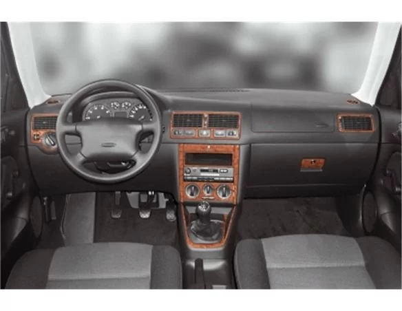 Volkswagen Golf IV 10.97-09.03 3D Interior Dashboard Trim Kit Dash Trim Dekor 15-Parts - 1 - Interior Dash Trim Kit