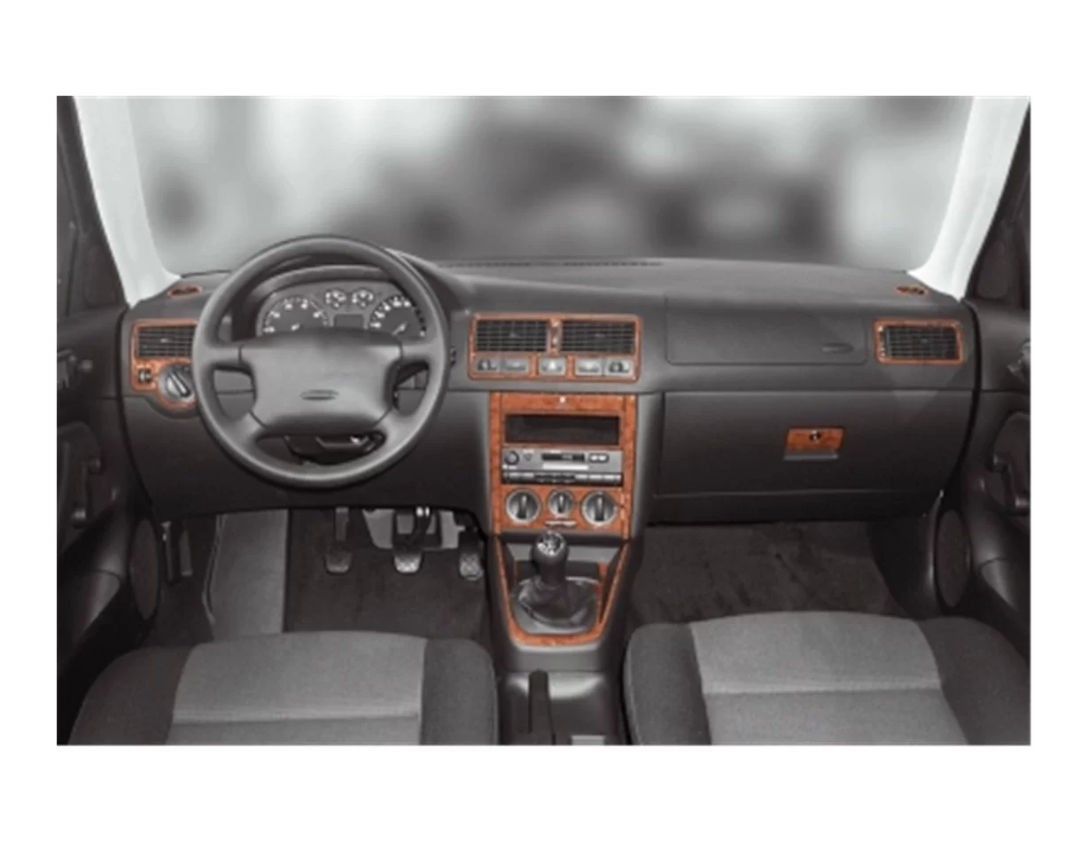 Volkswagen Golf IV 10.97-09.03 3D Interior Dashboard Trim Kit Dash Trim Dekor 19-Parts - 1 - Interior Dash Trim Kit